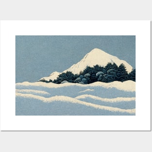 Snowy Mountain Forest Posters and Art